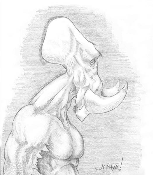 "Theophilous" - Pencil Sketch - Copyright 2017, Jephyr (Jeff Curtis), All Rights Reserved